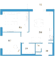 Планировка квартиры в ЖК AEROCITY-2 (Аэросити-2)