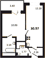 Планировка квартиры в ЖК Aerocity 5 (Аэросити 5)