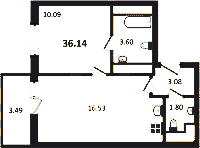 Планировка квартиры в ЖК Aerocity 5 (Аэросити 5)