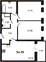 Планировка квартиры в ЖК Aerocity 5 (Аэросити 5)