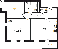 Планировка квартиры в ЖК Aerocity 5 (Аэросити 5)