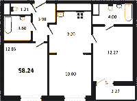 Планировка квартиры в ЖК Aerocity 5 (Аэросити 5)