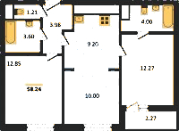 Планировка квартиры в ЖК Aerocity 5 (Аэросити 5)