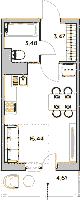 Планировка квартиры в ЖК Аквилон SKY