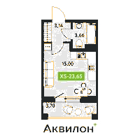 Планировка квартиры в ЖК Аквилон ZALIVE (Залив)