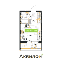 Планировка квартиры в ЖК Аквилон ZALIVE (Залив)