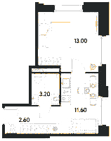 Планировка апартамента в ЖК Avenue Apart Pulkovo