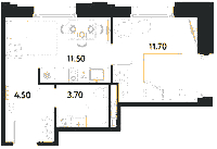 Планировка апартамента в ЖК Avenue Apart Pulkovo