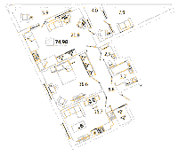 Планировка квартиры в ЖК ART​квартал Аквилон