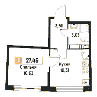 Планировка квартиры в ЖК Авиатор (Мурино)