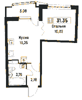 Планировка квартиры в ЖК Авиатор (Мурино)