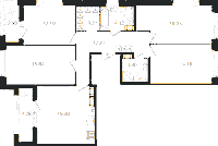 Планировка квартиры в ЖК Б15