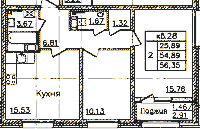 Планировка квартиры в ЖК БелАрт