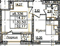 Планировка квартиры в ЖК БелАрт