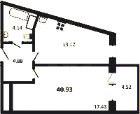 Планировка квартиры в ЖК Bereg. Курортный