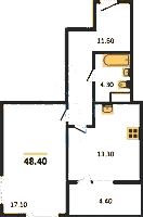 Планировка квартиры в ЖК Domino