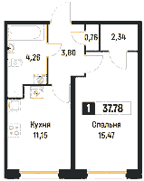 Планировка квартиры в ЖК Фотограф