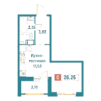 Планировка квартиры в ЖК Графика