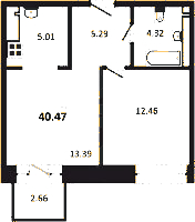 Планировка квартиры в ЖК Imperial Club (Империал Клаб)