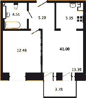 Планировка квартиры в ЖК Imperial Club (Империал Клаб)