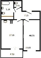 Планировка квартиры в ЖК Колумб