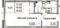 Планировка квартиры в ЖК Квартал Заречье