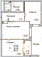 Планировка квартиры в ЖК Квартал Заречье