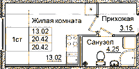 Планировка квартиры в ЖК Квартал Заречье