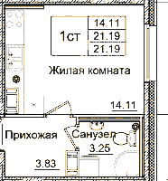 Планировка квартиры в ЖК Квартал Заречье