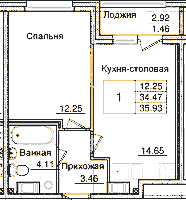 Планировка квартиры в ЖК Квартал Заречье