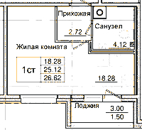 Планировка квартиры в ЖК Квартал Заречье