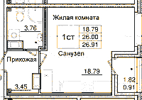 Планировка квартиры в ЖК Квартал Заречье