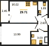 Планировка квартиры в ЖК Master Place (Мастер Плэйс)