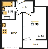 Планировка квартиры в ЖК Master Place (Мастер Плэйс)