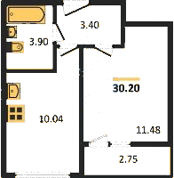 Планировка квартиры в ЖК Master Place (Мастер Плэйс)