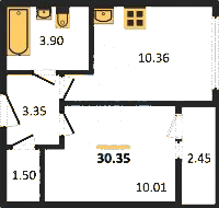 Планировка квартиры в ЖК Master Place (Мастер Плэйс)