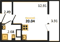 Планировка квартиры в ЖК Master Place (Мастер Плэйс)