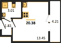 Планировка квартиры в ЖК Master Place (Мастер Плэйс)