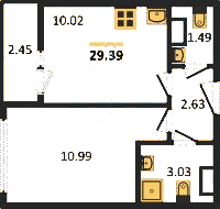 Планировка квартиры в ЖК Master Place (Мастер Плэйс)