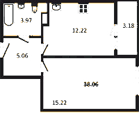 Планировка квартиры в ЖК Modum (Модум)