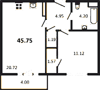 Планировка квартиры в ЖК Modum (Модум)