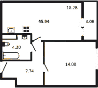 Планировка квартиры в ЖК Modum (Модум)