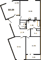 Планировка квартиры в ЖК Modum (Модум)