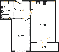 Планировка квартиры в ЖК Modum (Модум)