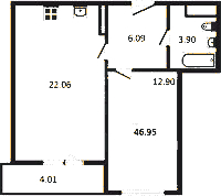 Планировка квартиры в ЖК Modum (Модум)