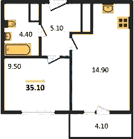 Планировка квартиры в ЖК Монография