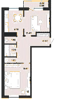 Планировка квартиры в ЖК Цветы