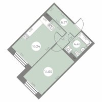 Планировка квартиры в ЖК Огни Залива (III очередь)