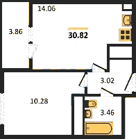 Планировка квартиры в ЖК Pulse Premier (Пульс Премьер)