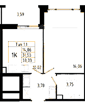 Планировка квартиры в ЖК Pulse Premier (Пульс Премьер)